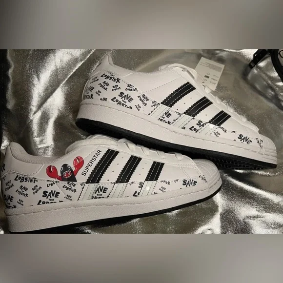 adidas gazelle silver green womens Adidas X Wales Bonner Wb Superstar Leather Sneakers Withlettering Logo   Ellie Belle